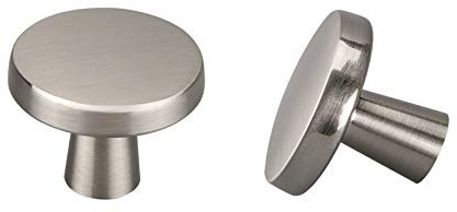 LONTAN 20 Pack Brushed Nickel Cabinet Knobs Round Drawer Knobs Mushroom Door Solid Cupboard Handles Stainless Steel Single Hole, LS5310SNB