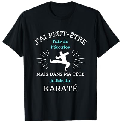 Dans ma tête karate humour karateka homme karate drole T-Shirt