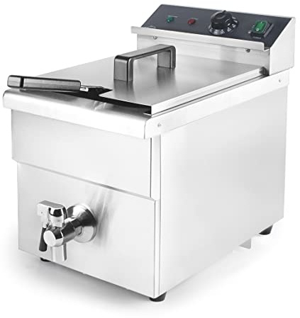 Lacor - 69465 - Freidora de Inducción, Freidora de Aceite, incluye Grifo de Vacío, Temperatura: 60ºC - 190ºC, 8 L, 3500 W, 29x56.7x41.5 cm, Acero Inoxidable