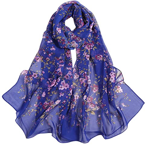 FAIRYGATE Halstücher für Damen Chiffon Seidentuch Schal Leichtes Halstuch Modische und Elegante Sommer Schals für Frauen 20A44