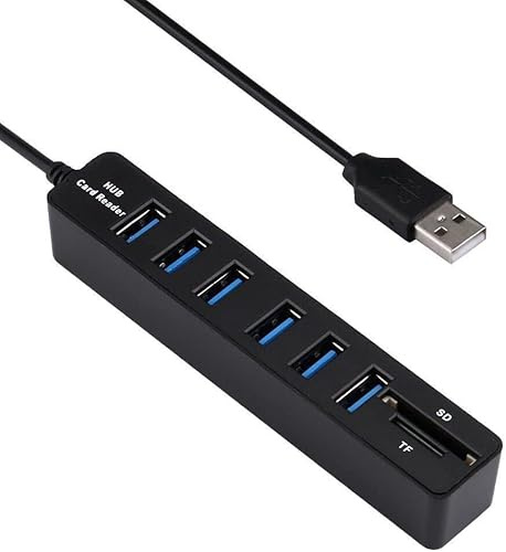 Hub USB, hub dati universale ultra sottile, splitter multifunzione a 6 porte USB 2.0, splitter di estensione USB 2.0 con cavo per Notebook/laptop/PC/MacBook