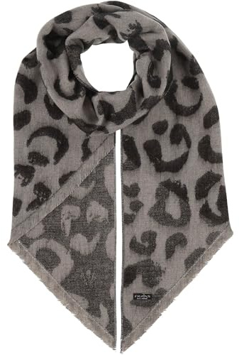 FRAAS Damen-Schal aus Cashmink mit Leo-Muster - 46 x 200 cm - Feiner als Cashmere - Perfekt für Herbst und Winter - Sustainability Edition - Made in Germany