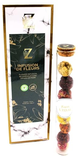 Zayti Infusion aux Fleurs 8 Boules de Fleurs 100% Naturelles, Découvrez notre Collection de Tisane Entièrement Naturelle, 31.4 cm³