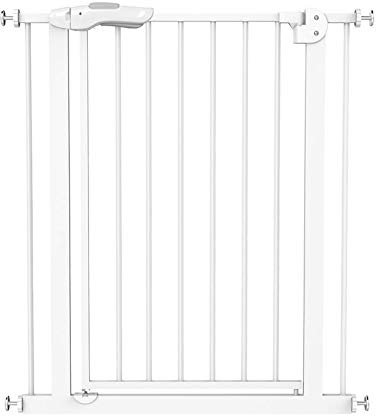 ArinkO Verstellbares Schutzgitter mit automatischer Schließfunktion für Treppen und Kamine – druckmontiert und freistehend – 172–180 cm breit