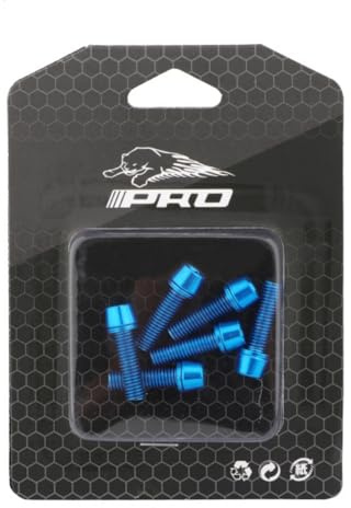 YYunying Bike Stem Bolts, Blue, 6PCS M5x18mm | Stainless Steel, With Washer, For BMX MTB Road Bikes