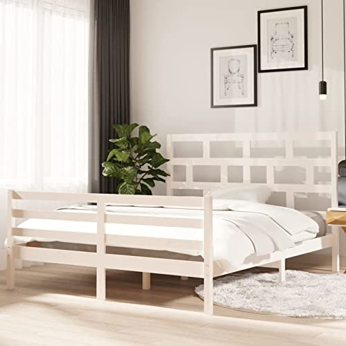 Camerina Massivholzbett Bettgestell Bed Frame Bett Mit Bettkasten Hausbett Bett Massivholz Weiß Kiefer 160x200 cm 3101294