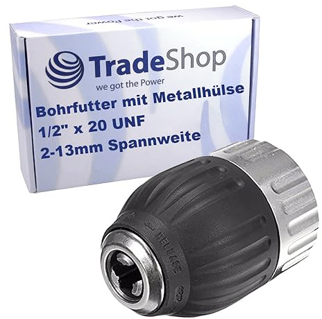 Trade-Shop Schnellspanner Bohrfutter Werkzeugaufnahme Ersatzteil 1/2 x 20 UNF Gewinde, Spannbereich 2-13mm ohne Schlag