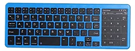 Tastiera wireless KANBUN, tastiera full size con tastierino numerico Notebook Desktop Computer Home Office Tastiera da gioco
