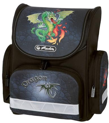 Herlitz® Schulranzen Mini Ares | Kinder Organizer für Schüler Kinder | Steifer Rücken | Unisex | Schultasche am Rücken | Geräumiger Strapazierfähiger Schulrucksack, multicoloured, M