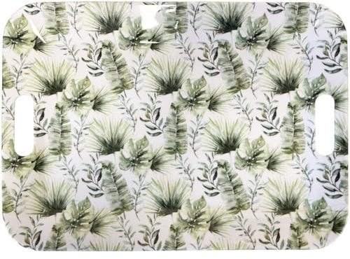 Ambiente Bandeja para servir 47 x 33 cm, diseño de plantas tropicales, hojas, selva, melamina, bandeja decorativa con asas