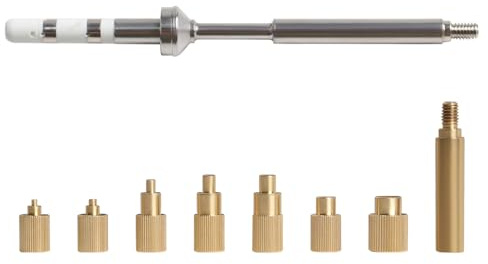 BCZAMD 3D Drucker Zubehör - TS100 936 Lötkolbenspitze - M2 M2.5 M3 M4 M5 M6 M8 Hitzeeinsatz Messingmutter Presskopf Adapter Kits: Sraight Thread Embedded Schmelzhilfe für 3D Filamente Kunststoffdruck