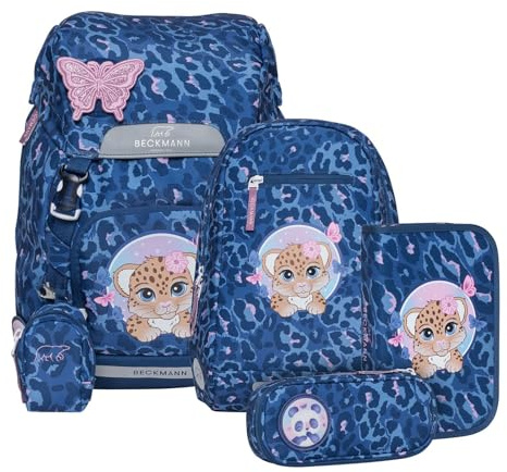 Beckmann Classic Schoolbag Set 6-teilig 22L Cheeta
