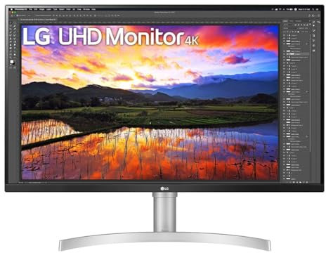 LG UHD Monitor 32UN650K – 4K IPS 32 inch, 60Hz, 5ms, sRGB 95%, HDR10, High Resolution Content Creation Display, Built-in Speakers, HDMI, DisplayPort, White