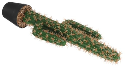 TOGEVAL Grande Cactus Artificiale in Vaso, Pianta Succulenta Finta Texture Realistica, Decorazione Da Scrivania Salvaspazio Per Ufficio e Casa, Ornamento Di Cactus Antistress Adatto Agli Allergici