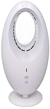 ZJchao Ventilador de Escritorio sin Buque 3 Velocidades que Ahorran Energía en Silencio con Luz LED, Ventilador de Mesa Pequeño, Batería de 4000 MAh para el Dormitorio de la Oficina en