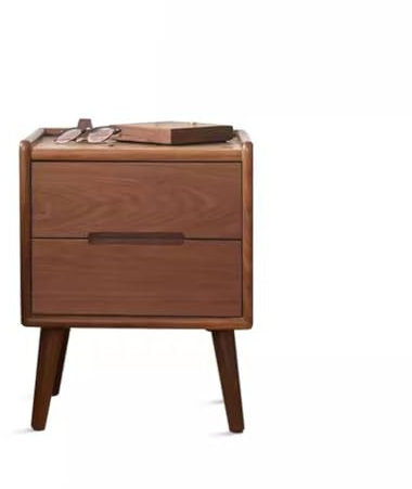 AHGFTYRDT Table de Chevet Bois Massif Moderne Minimaliste Chambre Armoire de Rangement Table de Chevet Nordique lumière Luxe Noyer Noir Petite Table de Chevet Table de Chevet pour Chambre à Coucher