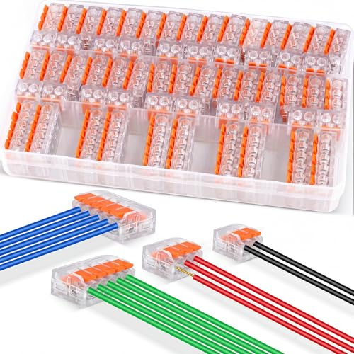 55 Stück Verbindungsklemmen, Kabelverbinder Kabelklemmen Elektro Klemme