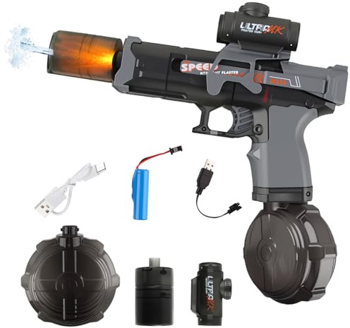 Wasserpistole, XiXiRan Water Gun Elektrisch, Elektrischer Fernstrahl-Wasserblaster mit Led, Elektrische Wasserpistole mit Licht, Wasserpistole Elektrisch, Für Kinder & Erwachsene