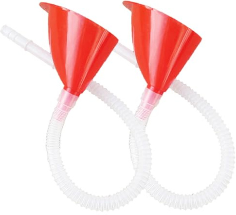Alipis Entonnoir Flexible à Long Col en Plastique Transparent 2 Pièces pour Réservoir D'essence et Huile Moteur Voitures Motos Usage Automobile