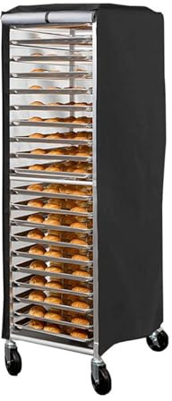 Cubierta de estante de panadería | Cubiertas protectoras de la rejilla de pan, accesorio multifuncional de tela de oxford negro para supermercados, panadería, procesamiento de alimentos, cocina, aplic