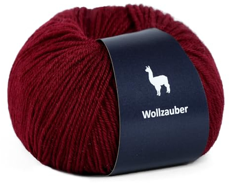Alpaka Wolle - 50 g Hochwertige Wolle zum Stricken & Häckeln-Weich & Langlebig Ideal für Socken, Schals, Pullovers & mehr- Angenehm auf der Haut Perfect für Kreative Handarbeiten. (Purpel Red 11)
