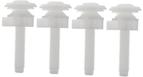 Gatuida 4 pièces Vis de Fixation pour Abattant Toilette Plastique Lot Rondelles Accessoires pour Siège Wc Résistants et Faciles à Installer
