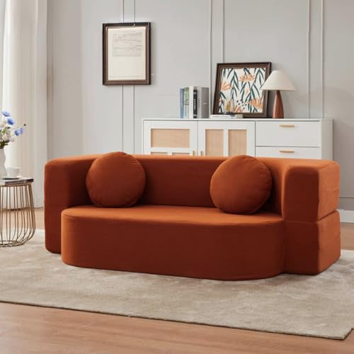 Moubhjd Divano Letto Trasformabile, divani sezionali per Soggiorno, Senza montaggio, Tampone in spugna ad alta resilienza, per Camera da Letto/Soggiorno/Caffè(Sofa size : 100x90x60cm)
