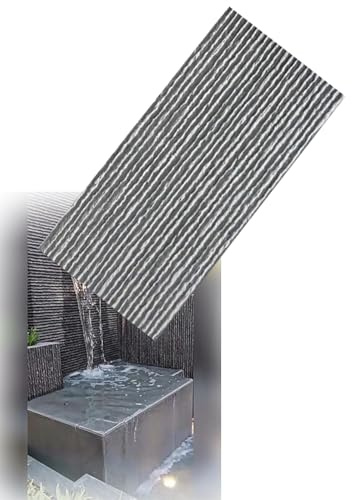 Pannello leggero in pietra PU con effetto acqua a cascata, decorazione in finta pietra coltivata per pareti caratteristiche, uso interno ed esterno