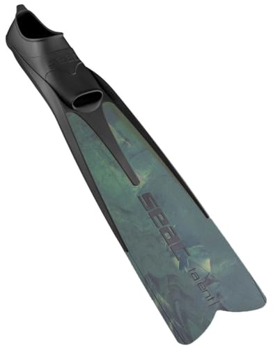 Seac Talent, Mid-Long Fins for Spearfishing, Free Diving and Diving, Green, 9.5-10