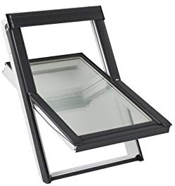 Velux Sparpaket Sunshine - Dachfenster+Eindeckrahmen+Hitzeschutzmarkise (78 x 140 MK08, EDW 0000 - für Ziegel bis 12cm)