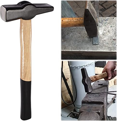 Marteau de Forgeron 0000811-1500 Pour la Fabrication de Couteaux - Pinces de Forge, Outils d'Étau, Marteau d'Enclume (1500g)