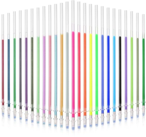 Cabilock Gelstifte Minen 100 Stück Bunte Gel-Tintenstifte Nachfüllungen Für Standard-Gelschreiber 0.8 Mm Feinspitze Für Schreiben Zeichnen Doodling Scrapbooking Schule Und Büro