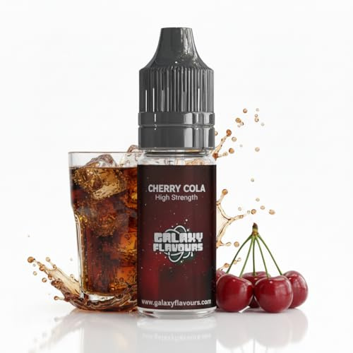 Cherry Cola Food Flavouring Drops 10ml - Premium Rich Fizzy Extract for Professional Baking & Luxury Nostalgic Beverages - High Strength Food Grade Concentrate by GALAXY FOOD FLAVOURS
