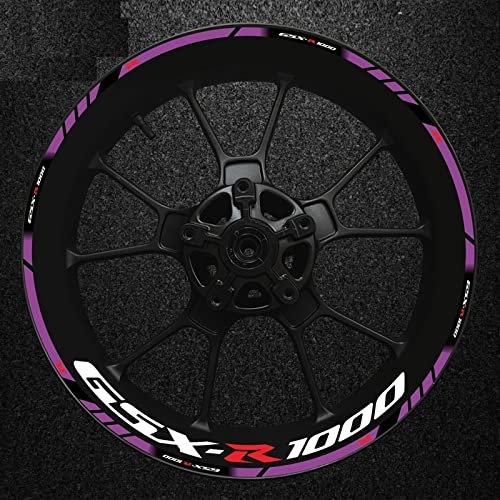 ROANNY Felgenband Reflektierende Aufkleber Für Motorrad-Vorder- Und Hinterreifen, wasserdichte Aufkleber, Zubehör Für Suzuki Gsxr1000 (Color : 6)