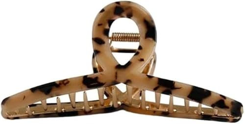 Pinzas de garra for cabello grueso, pinza de espina de pescado, tocados, accesorios for el peinado del cabello, elegante pinza de metal, pinza for el cabello con pinza de mandíbula grande [E] (Color :