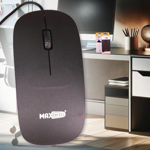 A2ZWORLD Mouse Ottico con Filo 1.25m, USB2.0, 1200Dpi, 2 Tasti + Rotella Cliccabile, Modelli Leggere e Slim Ideale per Viaggio,Casa,Ufficio,Lavoro (Modello 02965(Classico Forma MagicMouse))