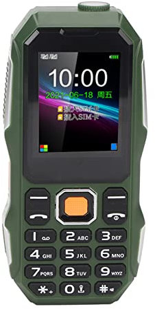flexman W2021 1.8” Senior Cell Phone with Video Recording MP3 MP4 Calendar 9 Family Number, Factory Unlocked Phone with Strong Flashlight 5800mAh Battery Large Speaker (Green)