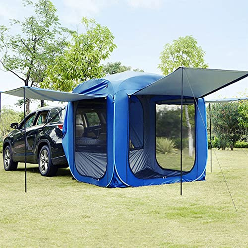 Miuxe Heckklappenmarkise Für Autozelte | Automatisches Big Space Auto-Heckverlängerungs-SUV-Zelt Für Camping, Frei Baubare Tragbare Van-Kofferraumzeltabdeckung, Heckklappenzelt