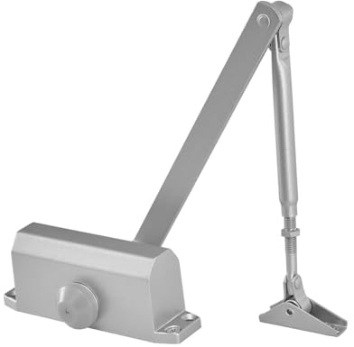 GY Bath Automatik Türschließer, Silber Türschließer 40kg für Innentür & Außentür, Türschliesser mit Feststellfunktion, Einstellbare Schließgeschwindigkeit