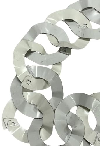 Kette Regenablauf Verschönerung Abtropffläche oder Ausgießer für Drachen Ornament (kleine Kette aus Aluminium/Weiß - Grau)