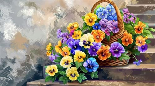 Malen nach Zahlen Erwachsene Phalaenopsis, DIY Set Erwachsene Malen nach Zahlen Blume, 180x100cm DIY Handgemalt Ölgemälde Kit für Anfänger Erwachsene mit 3-Pinseln und Acrylfarbe, Geschenk für Freunde