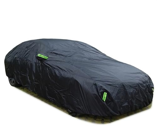 WOLWES Vollgarage Abdeckplane Universell Für SUV-Fließheck-Limousine, Auto-Außengarage, Allwetter-Autoschutz, Winddichter, Schneesicherer Schutz, Vollständige Autoabdeckung(XL)