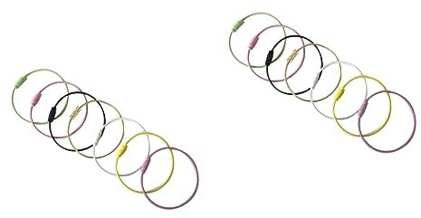 Gogogmee 20 Stk Tags Schleifen Ringe Schlüsselbund Schlüsselanhänger, Ringe Ring Ring Etikett ausstecher rentier stehstark Schlüsselanhänger aus Stahldraht Schleifen