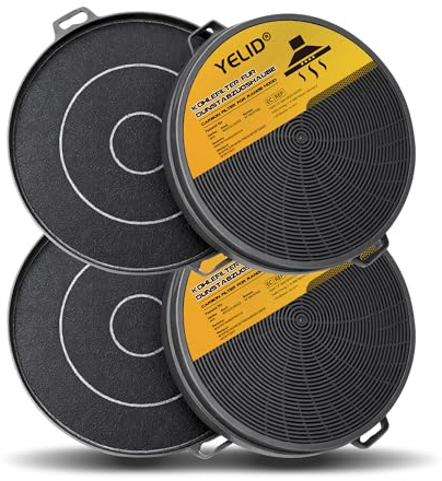 4 aktivt kolfilter köksfläktar för Dehflex AK01 Bomann KF 560 KF560, 210 mm kolfilter för köksfläktar Bosch 00353121/353121 Electrolux 9029793719 Whirlpool B210