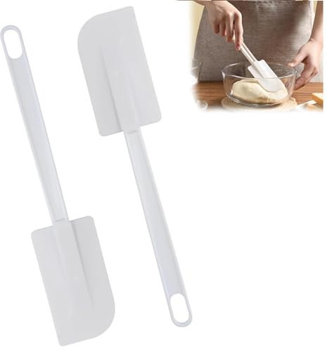 Espátula Profesional de Cocina Maryse - Herramienta de Goma con Cabeza de 9 cm - Diseño Curvado para Utensilios Antiadherentes - Limpieza Fácil y Mango con Agujero para Colgar - 24 cm de Largo