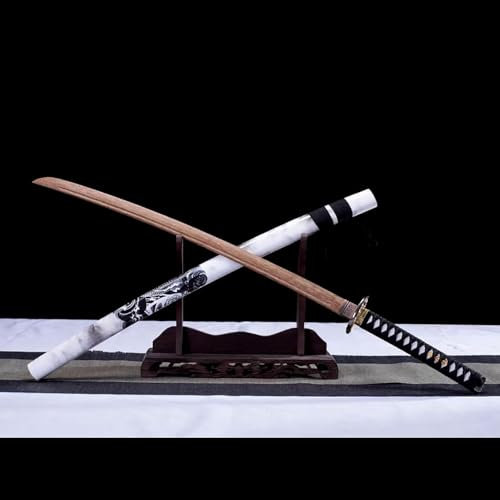 ZHAOMEI Hölzernes Samuraischwert, natürliche Palisanderklinge, handgefertigtes Bokken, Katana für Kampfsporttraining, Kendo, Cosplay, Dekoration, Ausstellung, Geschenke, Sammlung-103CM