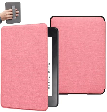 TAKONE Handheld-Hülle für Kindle Paperwhite 7 Zoll 2024 PU-Leder Rosa | Kompatibel mit Kindle Paperwhite 7 Zoll 2024, Auto-Schlaf/Wachfunktion, leicht