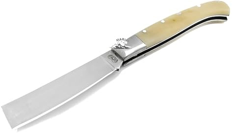M. Zille Coltello Artigianale Pieghevole Tipo Mozzetta In Acciaio Inox tipo Sardo Coltelli da Collezione Tascabile Caccia