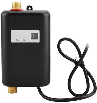 POOIQX 3800W Mini Chauffe-Eau Instantané Chauffe-Eau Électrique Instantané sans Réservoir Chauffe-Eau Électrique Instantané Douche,éConomie D'éNergie(Zwart,110 3000w)