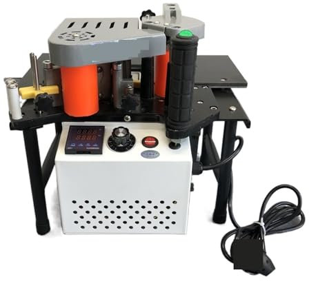YQVEOT Fresadora de Madera Rebajadora Eléctrica, Máquina de Bandas de Borde Manual, máquina de Bandas de Borde portátil for encolado de Doble Cara, máquina de Bandas de Borde for carpintería, 1200W